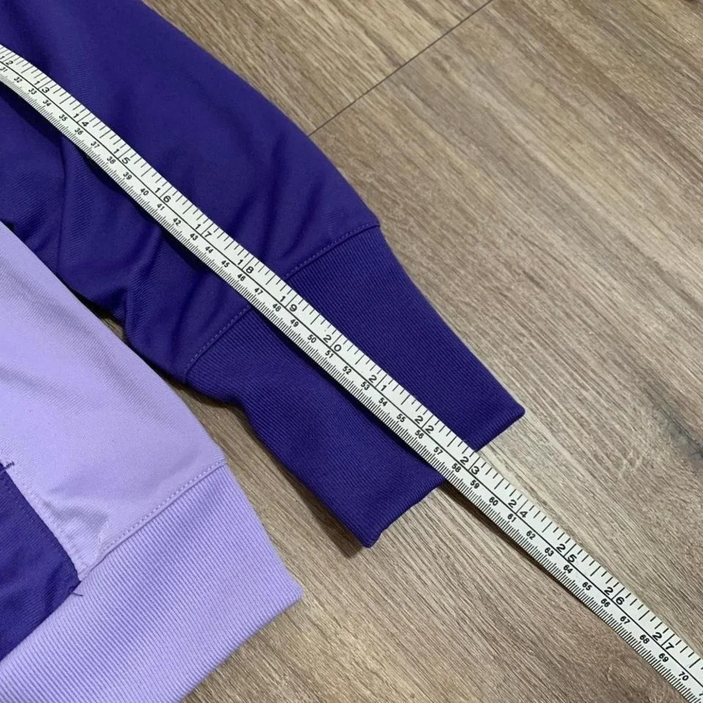 super cute reebok track zip up jacket in‎ purple - size large womens